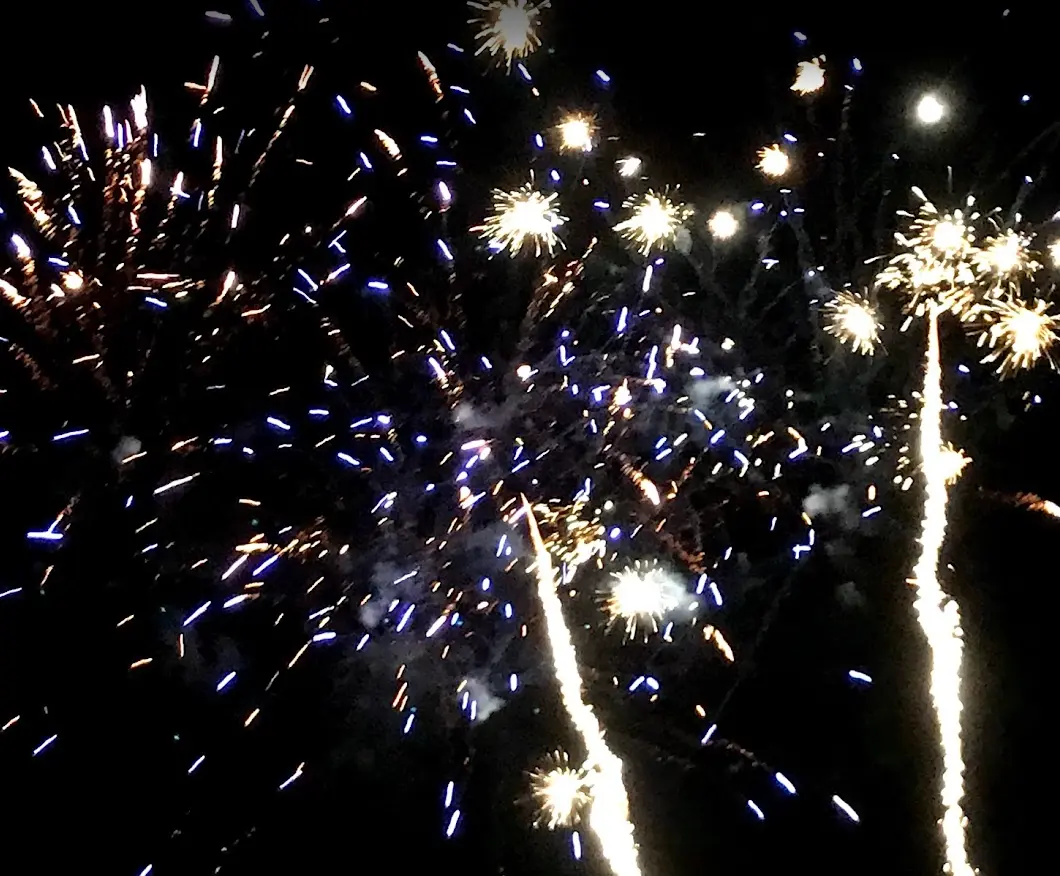 Fireworks lighting up the November sky